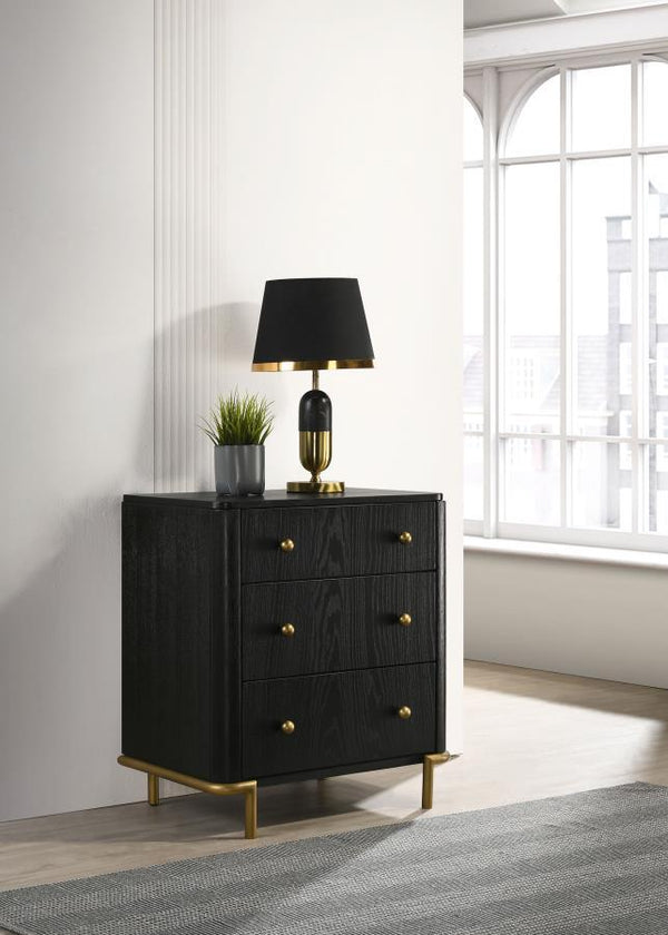  great for books and personal items. The top drawer includes felt linking top protect important items