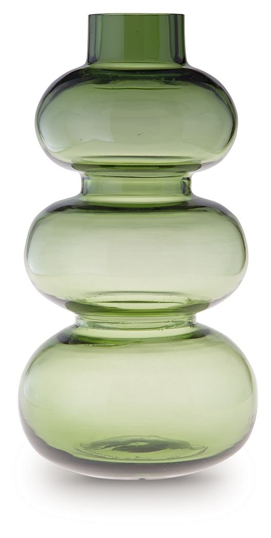 Give your living space a modern vibe. This vase is beautifully crafted from blown glass, with rounded organic shapes that provide plenty of visual interest. Add a single dried bloom or faux greenery to accentuate its simple splendor.<br/><br/><b>Product F