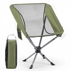 Turn freely and enjoy the full view with a 360Â° swivel seat<br>Lightweight and rustproof aluminium tubes support longer outdoor use<br>Tear-resistant 600D Oxford fabric ensures excellent durability<br>Breathable mesh promotes airflow to prevent stuffines