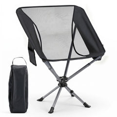 Turn freely and enjoy the full view with a 360Â° swivel seat<br>Lightweight and rustproof aluminium tubes support longer outdoor use<br>Tear-resistant 600D Oxford fabric ensures excellent durability<br>Breathable mesh promotes airflow to prevent stuffines