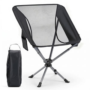 Turn freely and enjoy the full view with a 360Â° swivel seat<br>Lightweight and rustproof aluminium tubes support longer outdoor use<br>Tear-resistant 600D Oxford fabric ensures excellent durability<br>Breathable mesh promotes airflow to prevent stuffines