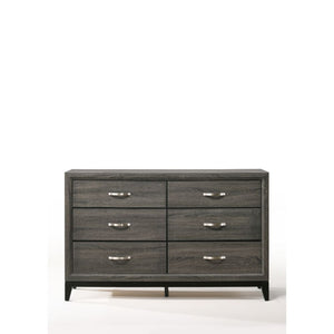 6 Drw Drawer: Glide Center Metal (3/4 Ext.), Dovetail English Front & Back, Felt-Lined Not Included, Safety Stop Included, Manual Close, Hardware: Single Handle, Nickel Brushed Metal Construction: Wooden Case Good: Paper Veneer, MDF, Ply, Chipboard Wooden