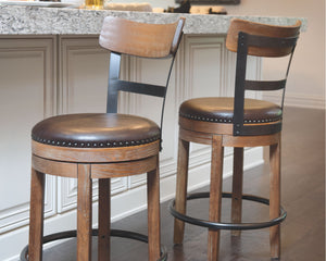  while faux leather upholstered seating incorporates comfort and easy cleanup. The frameâ€™s sig