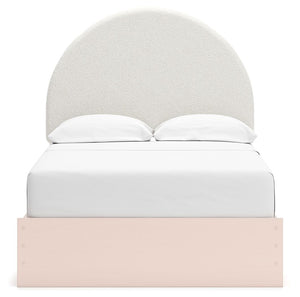 Wistenpine - Blush - Full Upholstered Panel Bed With Under Bed Storage