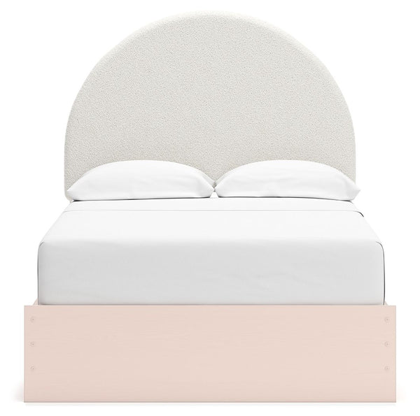 Wistenpine - Blush - Full Upholstered Panel Bed With Under Bed Storage