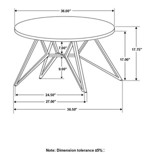Hadi - Round Smart Top Coffee Table - Cement