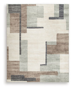 The dynamically layered, neutral tones of this rug make an artistic impression, all while suiting a variety of contemporary color palettes. Its super-soft faux fur construction offers a cozy feel, while the abstract design adds depth and dimension to a li
