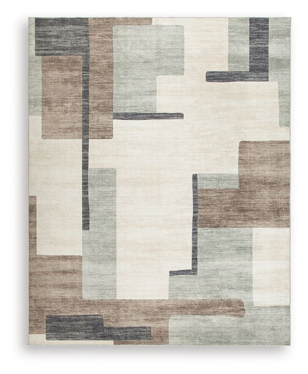 The dynamically layered, neutral tones of this rug make an artistic impression, all while suiting a variety of contemporary color palettes. Its super-soft faux fur construction offers a cozy feel, while the abstract design adds depth and dimension to a li