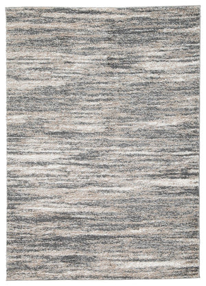 Indulge in retro revival with this sumptuous shag rug. Its plush pile is loaded with feel-good texture. With a striped design in ivory, beige and shades of gray, the rug-'s harmonious hues make it a tasteful choice for so many spaces.<br/><br/><b>Product 