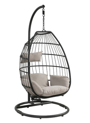 Transform your outdoor patio with the Oldi patio hanging chair. The trendy design instantly creates an oasis at home. Catch some rays or cuddle up with a good book. The foam-filled cushion allows for hours of comfort, while the egg shape contours to your 