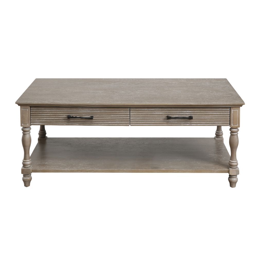 Give your living room an instant makeover with the Ariolo coffee table. It is a beautiful traditional table that will never go out of style. Its wooden frame and turned legs are a great design feature that adds a touch of elegance to this classic style. W