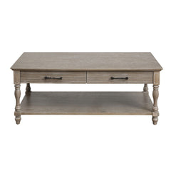Give your living room an instant makeover with the Ariolo coffee table. It is a beautiful traditional table that will never go out of style. Its wooden frame and turned legs are a great design feature that adds a touch of elegance to this classic style. W