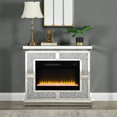 Noralie - Fireplace - Pearl Silver - 41-"L x 12-"W x 36-"H