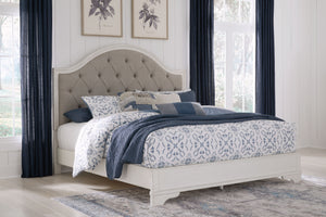 Blendon - Rustic Brown - King Upholstered Panel Bed