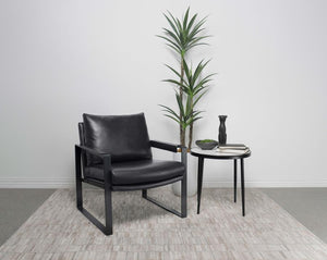 Rosalind - Upholstered Track Arm Accent Chair - Black