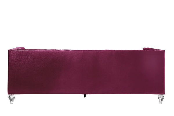 Heibero - Sofa - Burgundy Velvet - 31"