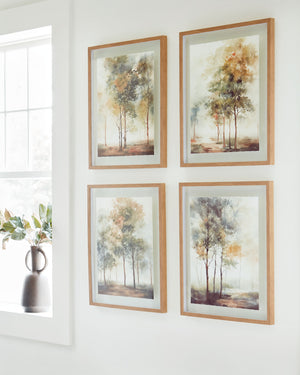  these framed prints on glass add a touch of nature-'s beauty to your design scheme.<br/><br/><b>Product Features</b><ul><li>Set of 4</li><li>Framed print on gl