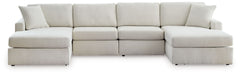 Looking cool and contemporary is great. But when it comes down to it, youâ€™re all about low-maintenance lounging. With the performance fabric on this sectional with chaise, cleaning spills is a breeze. Its customizable modular design caters to your ever-