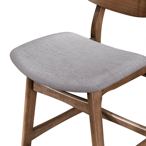 Oscar - Counter Chair With Cushion (Set of 2) - Walnut / Dark Gray