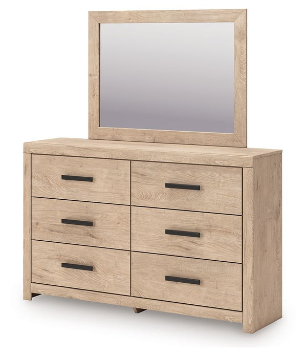  effortlessly creating an inviting atmosphere for a restful nightâ€™s sleep. Six spacious drawers with large black