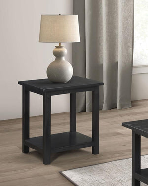  this end table enhances your living room with cozy style. Built from pine wood and reinforced with engineered wood