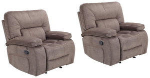 Combining the best of both a recliner and a glider, this stylish Manual Glider Recliner gives you endless options. Relax with your feet up or enjoy the soothing effect of its smooth gliding motion.<br/><br/><b>Product Features</b><ul><li>Manual-powered se