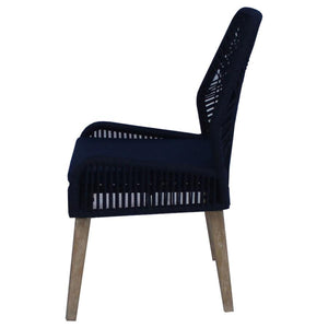 Nakia - Woven Rope Dining Side Chairs (Set of 2) - Dark Navy