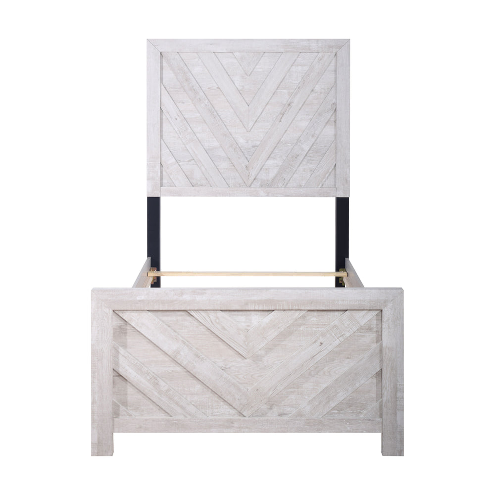 Meet the Biscayne Bed, meticulously crafted with durable manufactured wood and adorned with an Eco-Friendly decorative laminate for enduring strength and stability. Its Driftwood finish exudes a light, airy ambiance, perfect for unwinding after a hectic d
