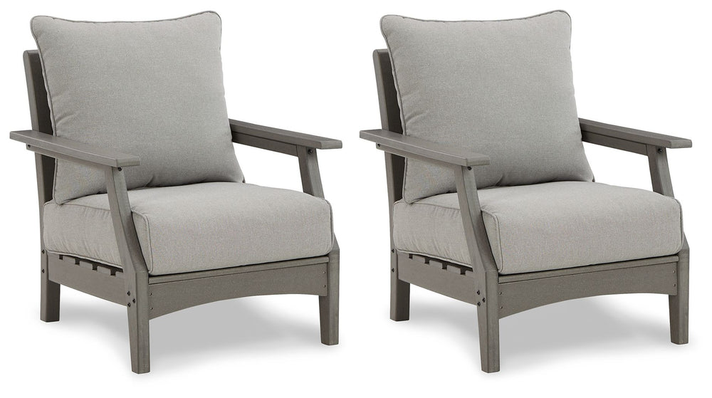 Itâ€™s the dawn of a new day for gray. Embrace the style trend with this outdoor lounge chair. Crafted of HDPE material that combines the exceptional durability and weather resistance you need with the â€œwood lookâ€ you love, this comfortably cushioned 