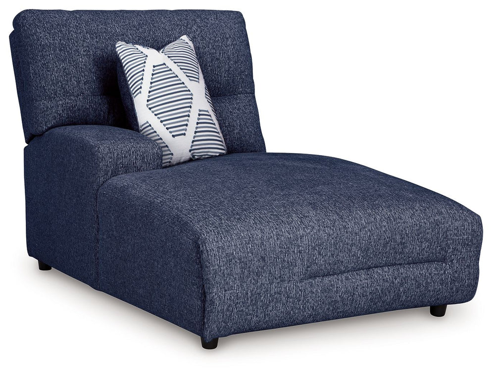 This left-arm facing power reclining back chaise is made with Next-Gen Nuvellaâ„¢ (polyester) upholstery. Pairs with other items in the series to make a sectional.<br><br><b>Additional Dimensions</b><br><ul><li>Arm height: 25-"</li><li>Seat height: 20-"</