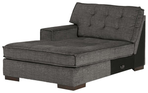 This left-arm facing corner chaise is made with polyester velvet upholstery. Pairs with other items in the series to make a sectional.<br><br><b>Additional Dimensions</b><br><ul><li>Arm height: 25-"</li><li>Leg height: 1-"</li><li>Minimum width of doorway