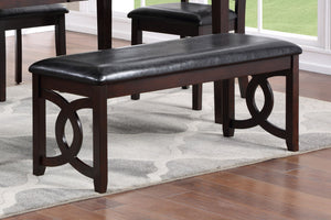 Gia - Bench - Ebony - Faux Leather