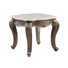 KD Legs Marble Table Top Thickness: 25mm<br/><br/><b>Product Features</b><ul><li>Scrolled ornamental details</li><li>Queen Anne Legs</li><li>Curved Apron</li><li>Marble Top</li><li>Gold Trim Accent</li><li>Case: 1Pc/1Ctn</li><li>Finish: Marble Top & Expre