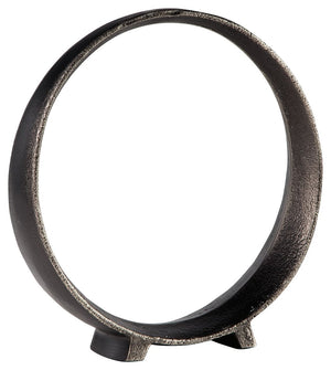 A modern take on classic geometric design, this sculpture rounds out your decor in sleek style. The black finish has an edgy appeal that remains versatile, suiting spaces from contemporary to casual.<br/><br/><b>Product Features</b><ul><li>Made with cast 
