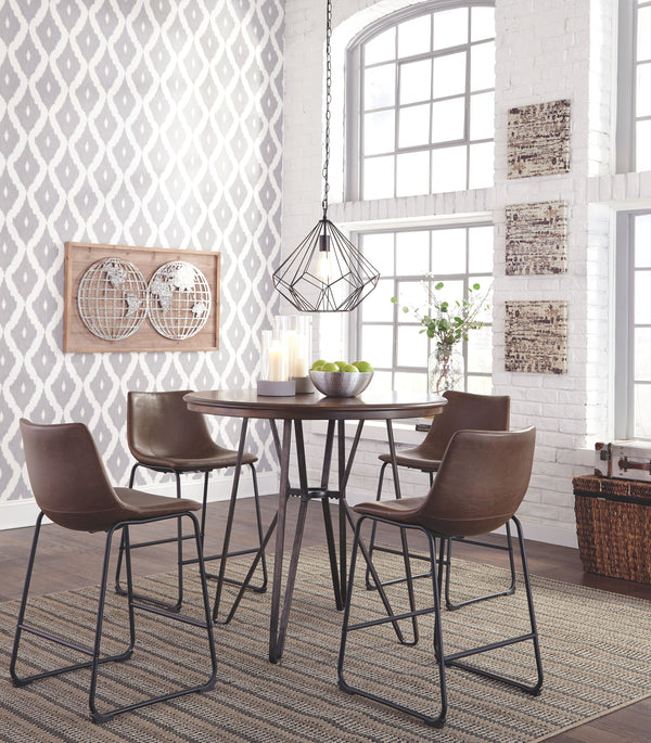 Centiar - Brown - Upholstered Barstool (Set of 2)