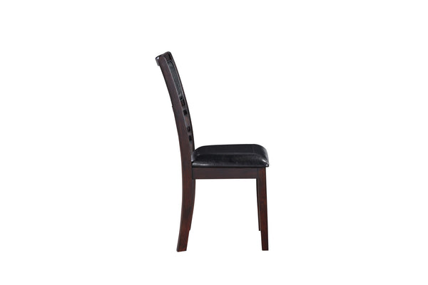 Gia - Dining Chairs (Set of 2) - Ebony - Faux Leather