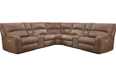 Even commercials are more tolerable when you-'re relaxing in the plush comfort of this six-piece sectional seating group. You-'ll love the luxury of its two power recliners on each end that feature power headrests. Between those, you-'ll find and armless 