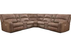 Even commercials are more tolerable when you-'re relaxing in the plush comfort of this six-piece sectional seating group. You-'ll love the luxury of its two power recliners on each end that feature power headrests. Between those, you-'ll find and armless 