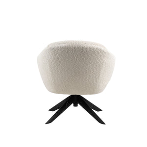 Fleming - Boucle Swivel Lounge Chair - Ivory