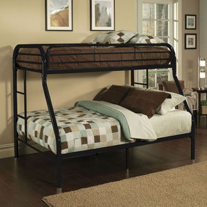 Tritan - Twin Long Over Queen Bunk Bed - Black