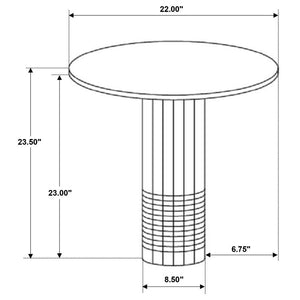 Astoria - Round Genuine Marble Side End Table - White