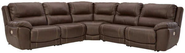 Dunleith - Chocolate - Power Sectional 5 Pc