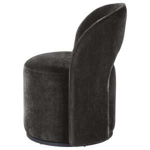 Harjo - Velvet Upholstered Swivel Accent Chair - Charcoal Gray