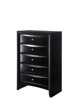 Emily - Queen 5 Piece Bedroom Set - Black