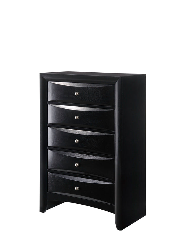 Emily - Queen 5 Piece Bedroom Set - Black