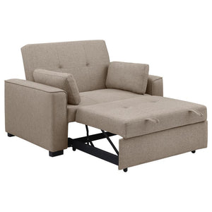 Edith - Upholstered Convertible Sleeper Sofa Bed - Beige