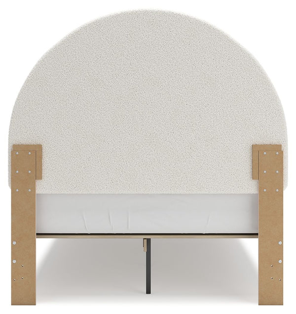Wistenpine - Blush - Full Upholstered Panel Bed
