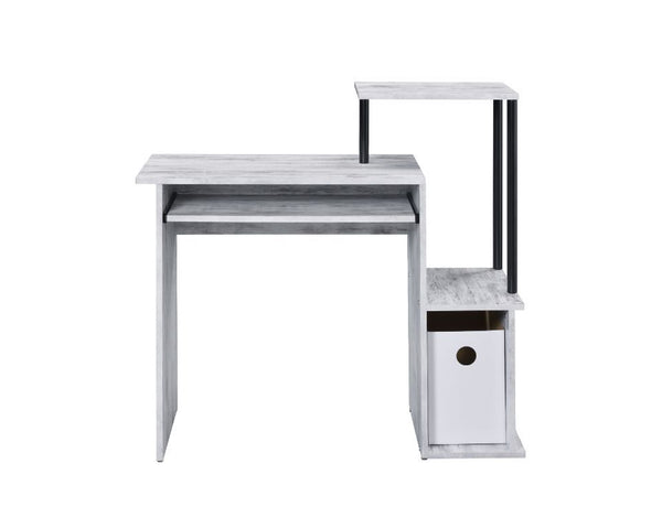 Lyphre - Desk - Antique White & Black Finish