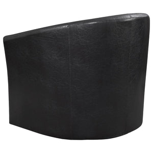 Turner - Upholstered Barrel Back Swivel Chair - Dark Brown
