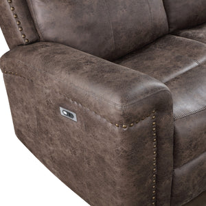 Quade - Sofa With Power Footrest - Mocha